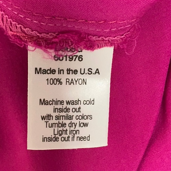 NWT River+Sky MADE IN USA dress midi dip dyed pockets tie bow -tag: S -fits M L - Picture 9 of 9